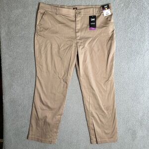 LEE Chino Pants Size‎ 22 Beige Comfort Band Casual Basic Capsule Everyday